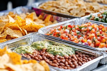 Poster - A selection of dishes on a table, perfect for event or party use