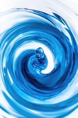 Poster - A close-up shot of swirling blue liquid