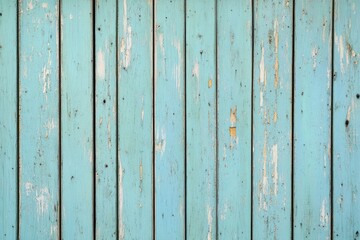 Poster - A close-up view of a wooden wall showing signs of wear and tear, with flakes of paint peeling off