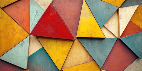 Poster - Abstract geometric art offers a textured background ideal for presentations. Its unique design enhances visual appeal and engages audiences effectively.
