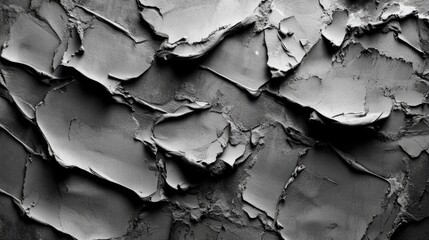 Wall Mural - Cracked black and white wall