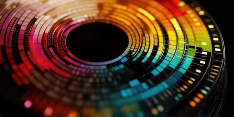Poster - Close-up shot of a vibrant, circular item