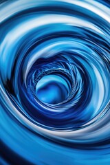 Poster - A swirling design featuring shades of blue and white