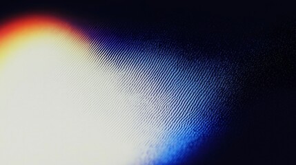 Poster - A dark, grainy wave background with a gradient of orange, purple, red, yellow, and green colors, ideal for abstract design banners, posters, or covers, with space for text.