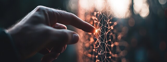 Poster - Network technology, digital software development, IoT concept, tablet, laptop, computer code, global network connection.