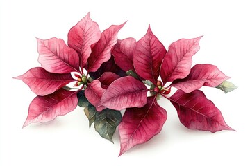 Poster - A collection of bright red flowers arranged on a clean white surface