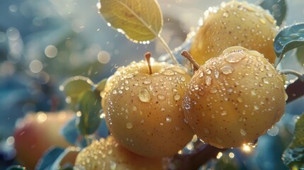 Aufkleber - A tree with juicy apples hanging from its branch