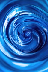 Poster - A detailed shot of a swirling blue design