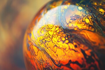 Poster - A close up shot of a colorful glass vase on a table, perfect for use in decorative or still life photography
