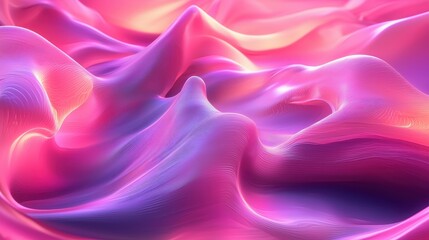 Poster - Vibrant Futuristic Abstract Gradient Background with Flowing Textures and Soft Ripple Effects