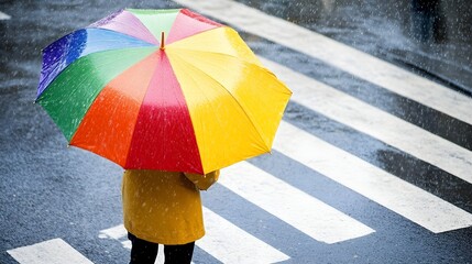 A photo of a person standing in the rain, looking upward with a peaceful smile.