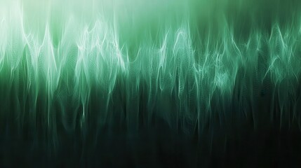 Poster - Futuristic Abstract Gradient Background in Green Hues with Ethereal Flowing Patterns