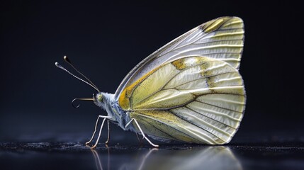 Poster - Close-up of a butterfly resting on a surface