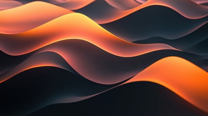 Poster - Futuristic Abstract Background with Smooth Gradient Waves in Vibrant Colors