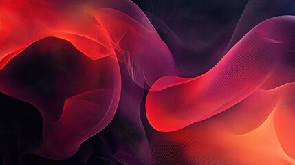 Poster - Futuristic Abstract Background with Colorful Gradients and Flowing Shapes in Digital Art