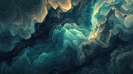 Poster - Abstract Futuristic Gradient Background with Fluid Shapes and Dynamic Textures