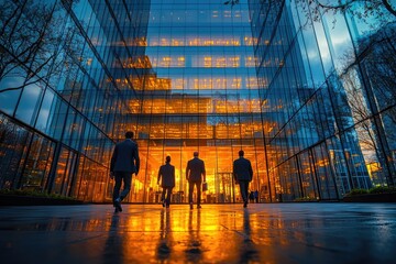 Aufkleber - People gathered in front of an architectural structure