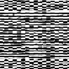 Wall Mural - Black glitch grunge rough retro old effect abstract distressed shabby dirty texture pattern isolated overlay transparent png