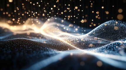 Poster - Dynamic wave patterns illuminated by floating particles in an abstract environment