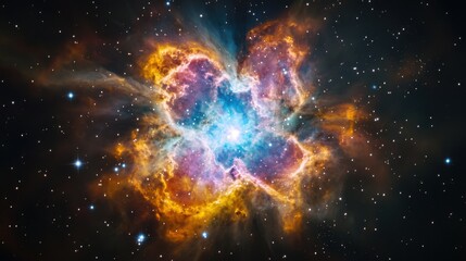 Poster - Cosmic explosion of colors in deep space captures the beauty of the universe