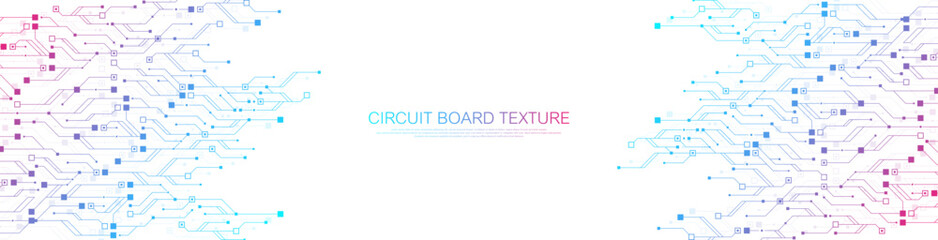 Fototapete - Artificial Intelligence with circuit electric line style. Digital futuristic machine learning design. AI graphic design for website, banner, header, social media, mobile app, UI. Vector illustration