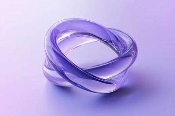 Poster - Abstract 3D holographic shape on a trendy pastel background with glassmorphism accents