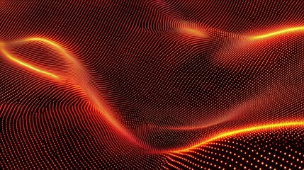 Poster - Vibrant Neon Abstract Design with Smooth Curves and Dazzling Patterns in Dark Background