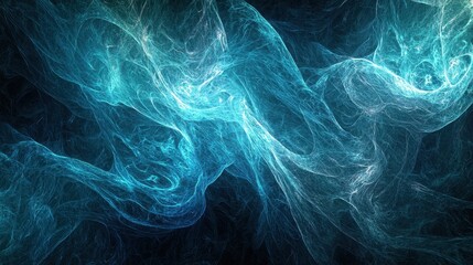 Poster - Vibrant Neon Abstract Design with Smooth Flowing Waves and Dynamic Color Combinations