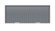 © Visant - Metal container mockup flat side angle isolated on white background