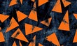 © Chaos - A pattern of orange triangles on a blue background