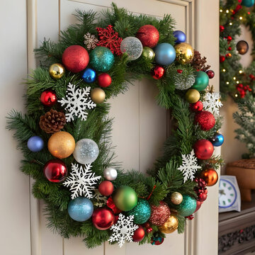 christmas and new-year background with ornament
