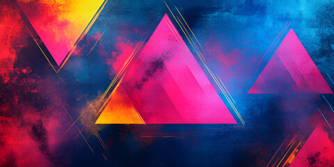 Poster - Abstract Triangle Symphony 