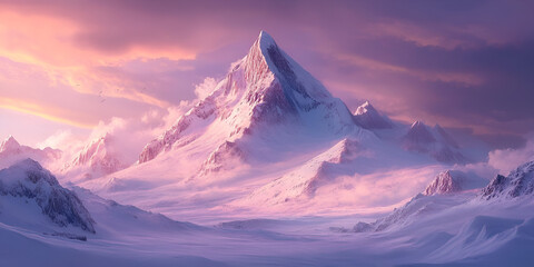 Poster - Majestic Mountain Majesty at Sunrise 