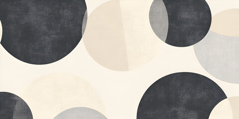 Poster - Abstract Circles:Neutral Tones Pattern 