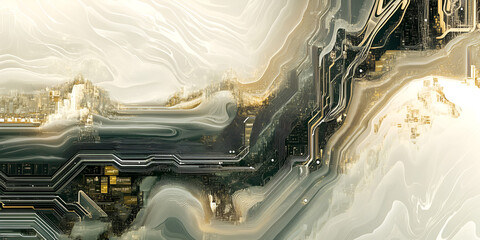Poster - Abstract Tech Circuitry 