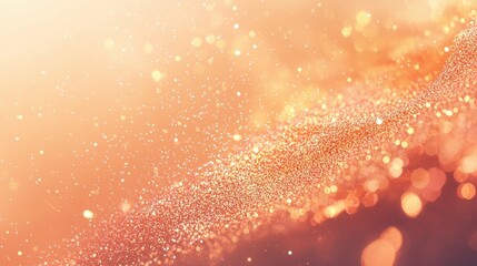 Poster - Warm Sunset with Glittering Orange Particles in a Blurred Background for Relaxing Atmosphere