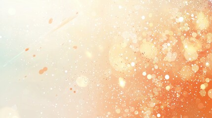 Poster - Warm Sunset with Glittering Particles in Orange Hues Creating a Dreamy Blurred Background