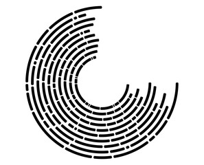 Poster - spirit sign icon. design elements symbol editable maze symbol. curved many streak. abstract circular