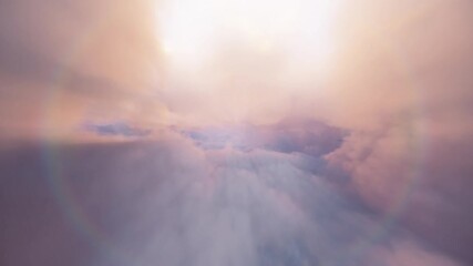 Wall Mural - looping background of peaceful clouds