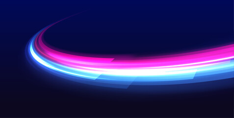 Aufkleber - This vibrant design showcases a magical energy vortex, created by swirling neon lights. The tunnel of light leads through a colorful blue portal, enveloping viewers in a surreal world of fluid motion.