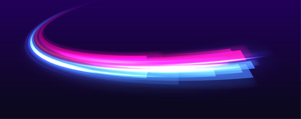 Poster - This digital artwork combines the swift motion of a comet with the speed of vehicles on an expressway. The comet leaves a fiery tail while cars beneath create bright light trails, merging cosmic.