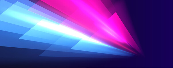 Leinwandbilder - This graphic showcases the flow of high-speed data traffic, illuminated by neon light and dynamic light traces. The design reflects the concept of big data traffic streams. 