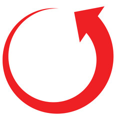Poster - circle arrow icon set. circular arrow icon, refresh, reload arrow icon symbol sign, vector illustration.  different thickness. Recycle icon set, Black and Red color. Design eps 10