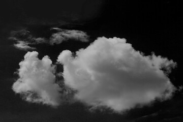 Wall Mural - clouds over black.