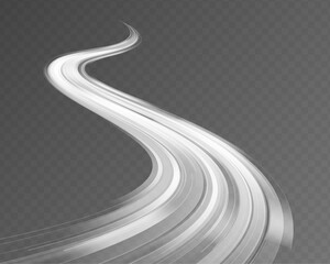 Wall Mural - white, bright, blurred lines racing in a fluid motion, resembling a wave or speed trail. a stunning 