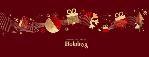 Wall Mural - merry christmas and happy new year greeting card. vector illustration for background, greeting card,