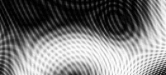 Leinwandbilder - Abstract digital wave of particles. Futuristic point wave. Technology background