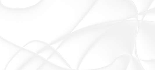 Aufkleber - An Elegant White Abstract Background that features Soft Waves creating a serene atmosphere