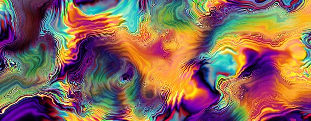 Aufkleber - A collection of vibrant, abstract, and colorful swirls and intricate patterns are showcased