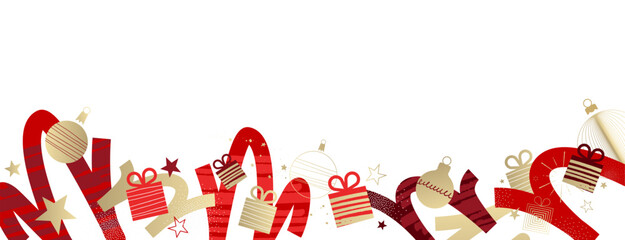 Wall Mural - merry christmas and happy new year. vector illustration for background, greeting card, party invitat